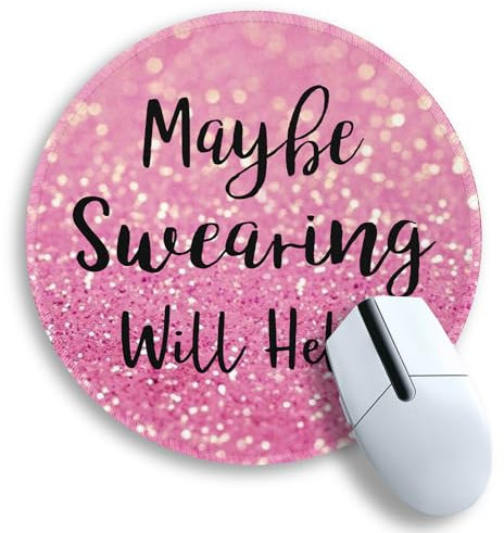 Gctriki Tappetino per mouse per computer, divertente tappetino per mouse rotondo rosa per scrivania, viaggi, lavoro, computer portatile, giochi, carino rosa, forniture per casa e ufficio, accessori da