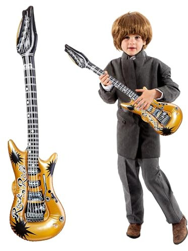 Blow-Up-Gitarren, aufblasbare Gitarren für Kinder - Aufblasen von Gitarreninstrumenten - Aufblasbares Gitarrenspielzeug für Partys, Blow Rock Gitarre, Partydekorationen, Foto-Requisiten für Geburtstag