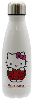 CyP Brands- Hello Kitty, Sanrio, Botella, Botella de Agua, Bidón, Cantimplora, Horóscopo, Cáncer, 550 ml, Color Blanco, Producto Oficial