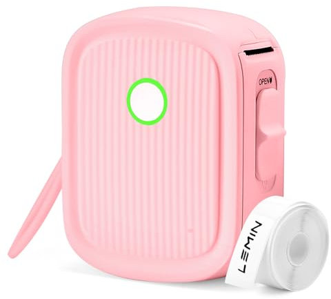 Yosoo Health Gear Etikettendrucker, Bluetooth-Etikettendrucker, Tragbarer Labeldrucker Beschriftungsgerät Selbstklebend, USB Aufladen Etikettiergerät für Preis, Datum, Name,