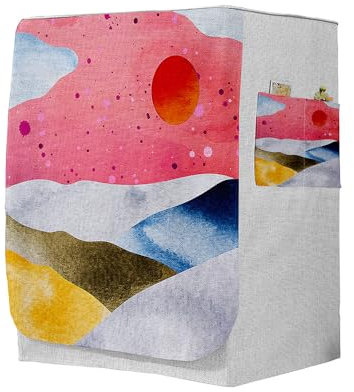 Highdi 3D Funda de Lavadora Cubierta, Secadoras de Carga Frontal Protector Exterior Cubierta a Prueba de Polvo (Capacidad L 10,5~12 kg,Japonés 10)