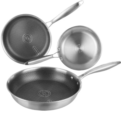 Set 3 padelle 20, 24 e 28 cm a 3 strati Tri - ply