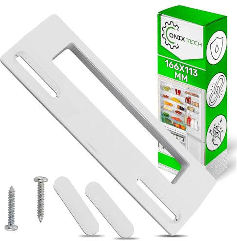 ONIX TECH Universal Kühlschrank Griff Weiß mit Befestigungsabständen von 113 bis 166 mm Passend für Viele Marken - Garantie 5 Jahre