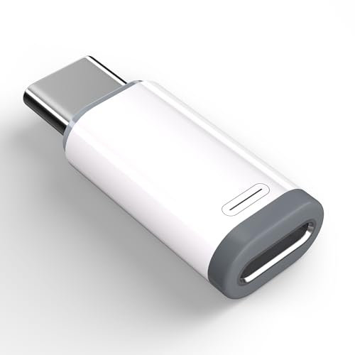 INF Lightning-Adapter (weiblich) auf USB-C (männlich), Kompatibel mit USB-A zu Lightning und USB-C zu Lightning, Reversibles Design für einfaches Einstecken