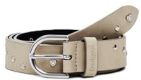 Desigual Damen Belt_Heart Studs Ecru Gürtel, braun, 90 cm