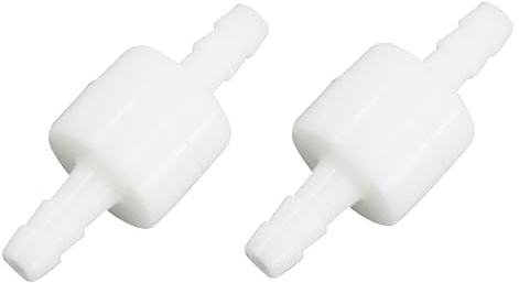 PDETVEO Kunststoff-Rückschlagventil, 0,6 cm, Ozonwiderstand, Kunststoff-Einwegschlauch, Inline-Rücklauf, für Wasser, Heizöl, Luft, Gas, 2 Stück