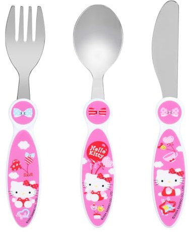 Hello Kitty Children's Kids 3pcs Cutlery Set - Knife/Fork/Spoon