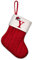 Putentfun Nikolausstrumpf Personalisiert mit Buchstaben Weihnachtsstrümpfe 20 cm Bestickter Nikolausstrumpf Christmas Stockings Weiß Bündchen Kamin hängende Ornamente Geschenkhalter für Weihnachtsbaum