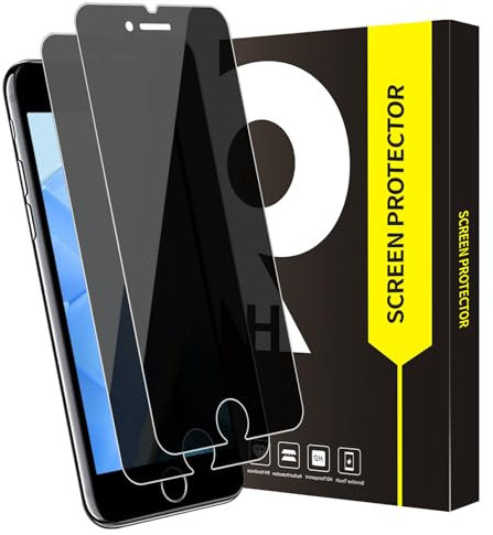 VSEER 2 Stück Schutzfolie für Panzerglas für iPhone 6/6s/7/8/SE 2020 Sichtschutzfolie, 2.5D Kante Bestnote Schutz Privacy Folie für iPhone SE Blickschutzfolie, 9H Härte Dauerhaft iPhone 8 Panzerfolie