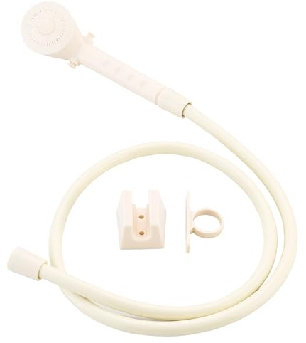 gcbcrit Cabezal de ducha para caravana con manguera, kit de cabezal de ducha de mano para cámper al aire libre con función de pausa, piezas de ducha exteriores para caravanas/campistas, remolque de