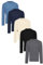 Threadbare 'Felix' Mens Long Sleeve Crew Neck Cotton Multipack T-Shirts, Multi, M, Pack of 5