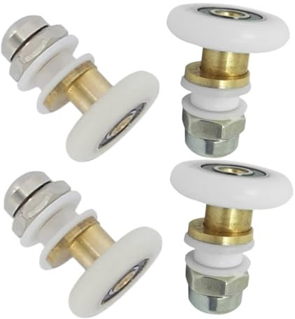 TIDTALEO 4pcs Shower Room Pulley Leak Power Pulleys Water Filter Shower Cleaner Shower Screen Door Strainer Jet Hose Squeegee Broom Drain Dispenser Stainless Steel Silver