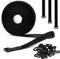 5m Adjustable Cable Straps with 25 Buckles, Cut-to-Length Cinch Strap,Reusable Fastening Nylon Securing Cord Ties for Cable Tidy, Wire Management, Cord Organiser (2cm x 5m)