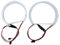 Angel Eyes,Angel Eyes Roller Auto-Styling 1 Set (2x 146 mm + 2x 131 mm) Weiße Halo-Baumwolle-Lichtauto SMD-Angel-Augen Passend für BMW E46 Non Projector Auto Beleuchtung(White)