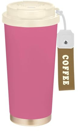 JiangGgen Plain Travel Coffee Tumbler 16 oz,Insulated Coffee Mug with Lid Leakproof Stainless Steel Tumblers Cup for Hot and Cold Drinks