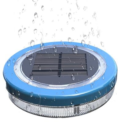 Genérico Luces De Piscina Flotantes De IP68 Solar IP68, Luces De Estanque Solares Bajo El Agua, Luz De Bathtub Bajo El Agua, Adornos De Paisaje Al Aire Libre, Interruptor Automático