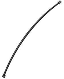 LQSYBHD Verstellbarer Winkel Gebogen Gebogene Gardinenstange,Hochleistungs Vitragestange,Teleskopstange,Rostfreie Duschvorhangstange,Spannstange Verstellbar(Size:42-74in,Color:schwarz)