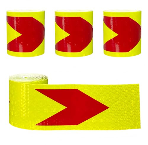 Kozdtiz 3 Rolle Reflektorband Selbstklebend, 5 cm x 15 m Reflektierendes Klebeband, Conspicuous Warning Tape, Reflektoren Aufkleber, Selbstklebend Warnklebeband für Fahrrad Fahrzeuge Straße Motorrad