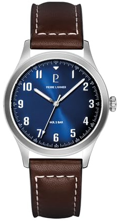 Pierre Lannier - Armbanduhr Aviateur - Quartz Uhrwerk - Gehäusedicke: 8.5 mm - Gehäusebreite: 40 mm - Edelstahl - 5 ATM