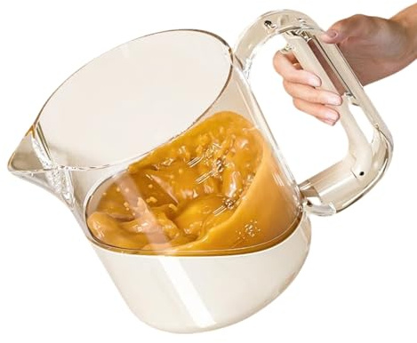Cup for Egg Mixer - Hand-Operated Kitchen Tool for Baking and Cooking | Manual Egg Mixer Cup with Scale | for Restaurant, Household, Breakfast Preparation, Milk Powder, Cake Dough, Juices, S