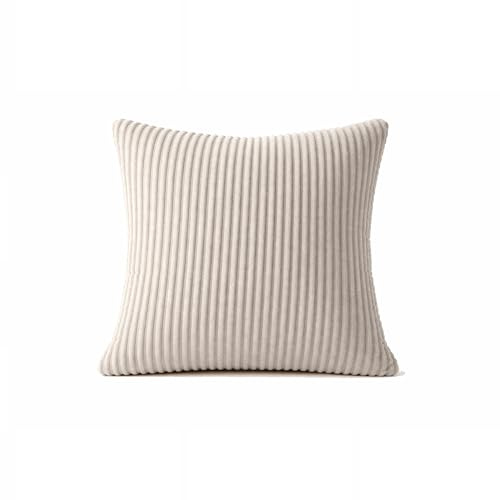 POKAR Palettenkissen Dekokissen 40x40 cm | Palettenauflage aus Cordstoff mit Abnehmbarem Bezug | Dekorative Kissen für Palettensofa und Gartenmöbel | Öko Tex Zertifiziert | Made in EU | Elfenbein