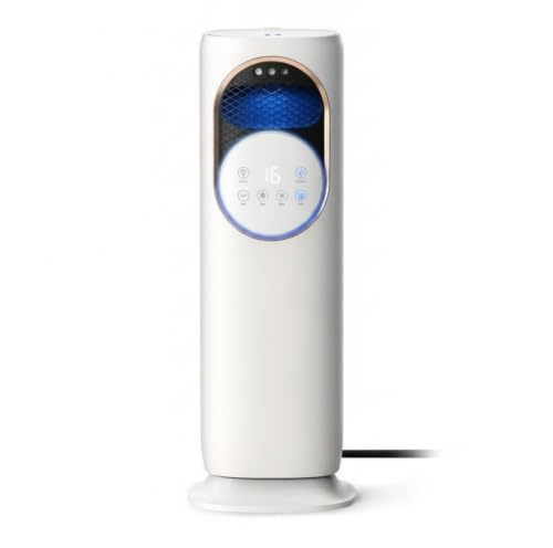 KESOTO Aire Acondicionado Portátil Calefactor Evaporativo Humidificador Ventilador con Depósito Extraíble y Salida Frontal Apto para Hogar Taller Dormitorio