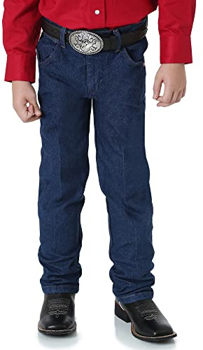 Wrangler Boys' 13MWZ Cowboy Cut Original Fit Jean, Prewashed Indigo, 12 Slim