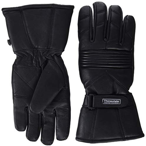 Herren Thermo-Handschuhe Leder Wasserdicht Innenfutter Für Motorrad & Winter Thinsulate - M