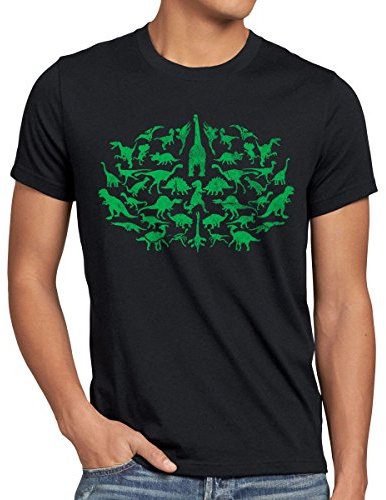 style3 Sheldon Dinos Herren T-Shirt, Größe:XL;Farbe:Schwarz