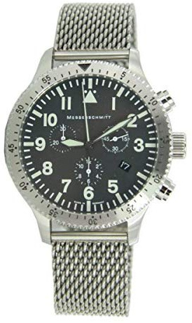 Messerschmitt 0 – Armbanduhr Herren, Armband in Edelstahl