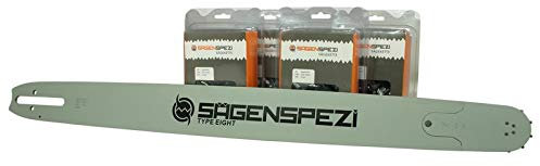 75cm Sägenspezi Schwert-Set Solid Drive mit 4 Vollmeißelketten .404 91TG 1,6mm passend für Stihl 050 AV 051 AV