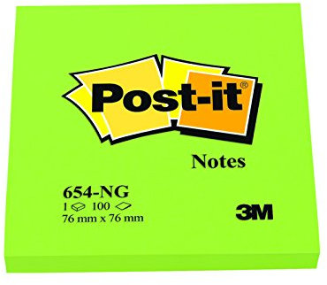 Haftnotiz Post-it 76x76mm grün 654NGR