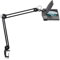 MAUL Lupenleuchte MAULvitrum | LED Lupenleuchte mit Klemmfuß für präzise Arbeiten in Werkstatt, Büro und medizinischen Praxen | Tageslichtlampe mit großer Linse 307 cm² | Schwarz