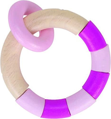 Heimess 764810 Greifling Ringsegment aus Holz, rosa