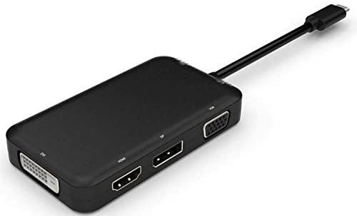Microconnect USB3.1CCOM10 adaptador de cable USB C DVI-D, VGA, HDMI, DisplayPort Negro - Adaptador para cable (USB C, DVI-D, VGA, HDMI, DisplayPort, Macho/Hembra, Negro)