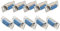 Futheda 10 PCS Computer DB9-Buchse Stecker RS232 Buchse Adapter Solder Typ 9 Pin D-Sub-Stecker
