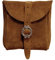 Andracor Mittelalter LARP Zubehör mittelgroße Veloursleder Gürteltasche aus echtem Leder - 15 x 15 cm - hellbraun