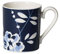 Villeroy und Boch Vieux Luxembourg Brindille Kaffeebecher, 250 ml, Premium Porzellan, Blau