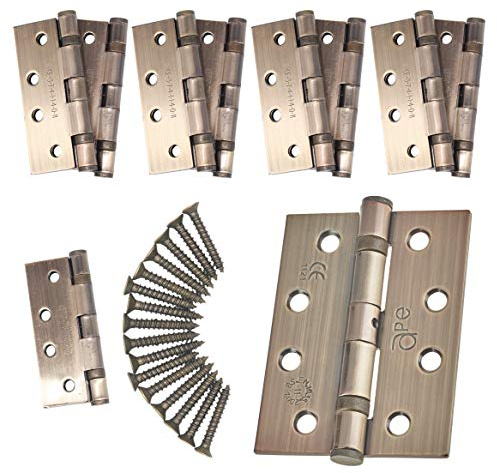Internal & External Door Hinges 4 102mm Ball Bearing (5, Florentine Bronze)