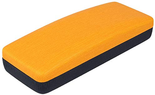 Modernes Brillenetui FARO mit hochwertigem Bezug im Leinen-Look in Orange