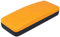 Modernes Brillenetui FARO mit hochwertigem Bezug im Leinen-Look in Orange
