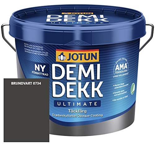 JOTUN DEMIDEKK ULTIMATE Täckfärg Holz-Farbe | Wetterschutz-Farbe | Holzschutz-Farbe | Absolute Premium-Qualität |3 Liter BRUNDVART 0734