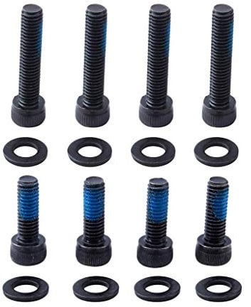 Inzopo 8pcs Sturdy Steel Screws Gasket Disc Brake Caliper Bolts Washers for Mountain MTB Bike