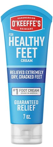 O'Keeffe's for Healthy Feet Foot Cream - 7 oz Tube (1 Pack) - Guaranteed Relief for Extremely Cracked, Dry Feet, Repairing Skincare, Instantly Boosts and Retains Moisture Levels
