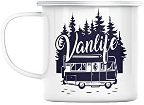 Fabulous Mug en Métal Emaillé Vanlife Voyage Van Camping Car Nature
