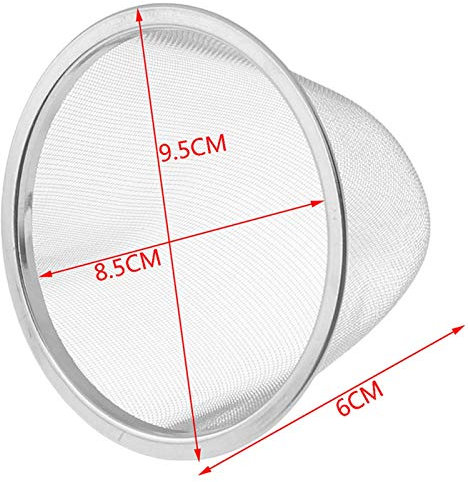 Zfwlkj Passoire à thé Diamètre réutilisable en Acier Inoxydable TeaRésser The Infuser Théière Théière Théière Feuille d'épice Filtrer à Boissons Cuisine Accessoires 6 Taille (Color : 9.5cm)