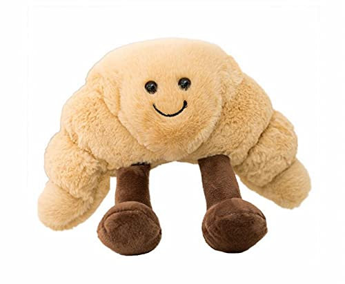 LAARNT 22 cm Kreative Simulation Smile Croissant Plüsch Puppe Party Dekorationen Beschäftigung Puppe (1 Stück)