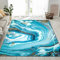 Chickw1 Teppich Wohnzimmer Moderne 3D Nordischer, Weiche Flauschig Antirutschunterlage Kurzflor Fläche Teppiche für Kinderzimmer Schlafzimmer Outdoor Küche (Blaues Meer,60x90cm)