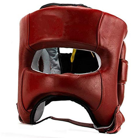 ChengBeautiful Boxhelm PU-Boxen Muay Thai Taekwondo Comprehensive Kampf Sanda Strahlhelm Kopfschutz (Farbe : Blau, Size : XL)