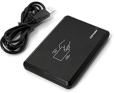 Riversmerge IC ISO14443A RFID-Lesegerät für F08/Classic S50 Karte, USB-Tastatur, Emulation, kompatibel mit Windows/Android/Liunx System + 5 Stück Karte